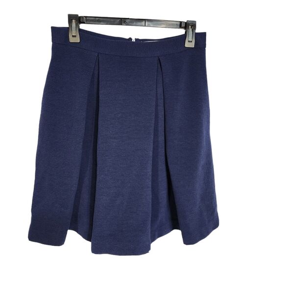 Boden Womens Skirt Size 6 Blue Knee Length A Line Pleated Ribbed Pockets Zipper - Picture 1 of 8